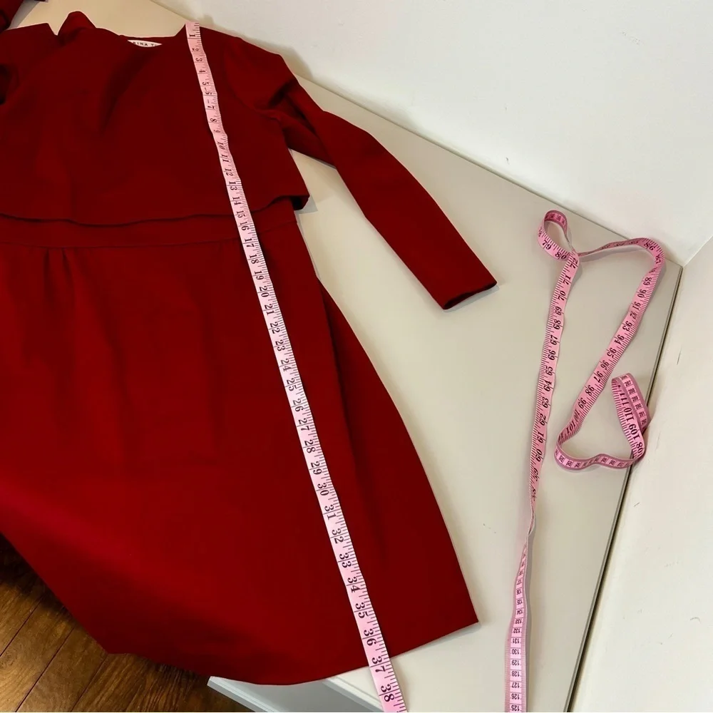 Trina Turk Long Sleeve Maroon Dress size 6 - Picture 9 of 9